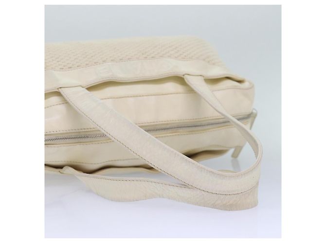 CHANEL Borsa a mano in tela di pelle beige CC Auth yb619 - vista 7