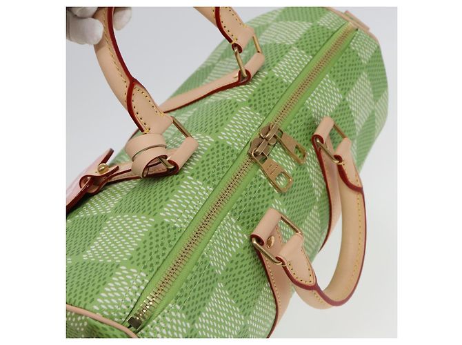 LOUIS VUITTON Damier Golf Keepall Bandouliere 35 Borsa Verde N40671 LV Auth 82933S - vista 6