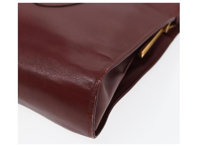 Borsa a spalla CARTIER in pelle rossa e oro Auth 85833 Rosso D'oro - vista 10