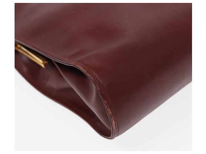 Borsa a spalla CARTIER in pelle rossa e oro Auth 85833 Rosso D'oro - vista 11