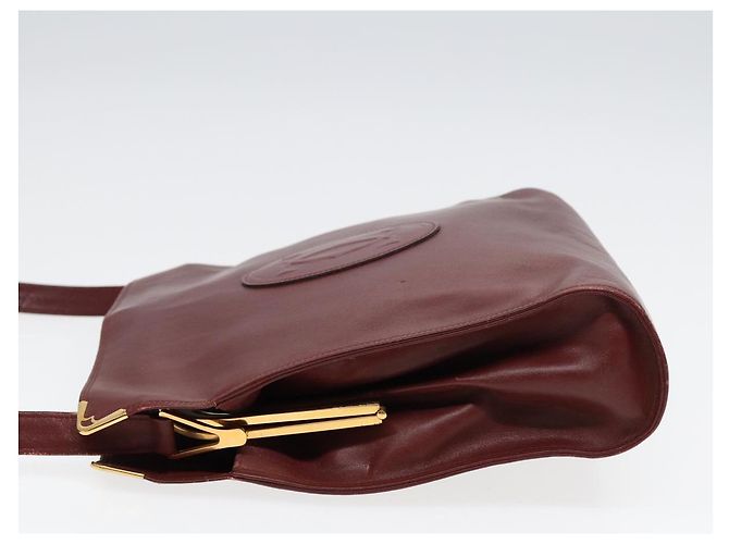 Borsa a spalla CARTIER in pelle rossa e oro Auth 85833 Rosso D'oro - vista 4