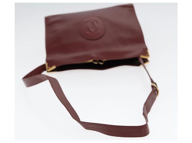 Borsa a spalla CARTIER in pelle rossa e oro Auth 85833 Rosso D'oro - vista 7