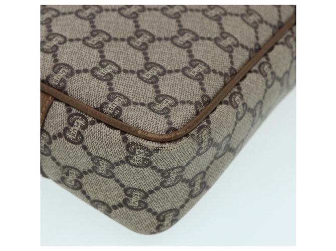 GUCCI GG Plus Supreme Clutch Bag PVC Beige Auth mr376 - vista 10