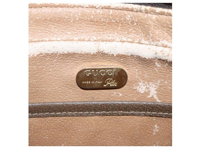 GUCCI GG Plus Supreme Clutch Bag PVC Beige Auth mr376 - vista 14