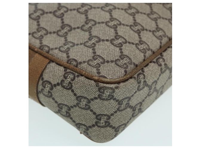GUCCI GG Plus Supreme Clutch Bag PVC Beige Auth mr376 - vista 8