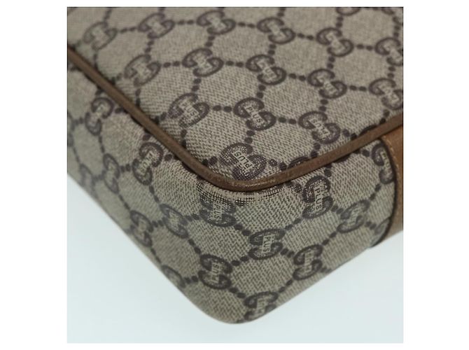GUCCI GG Plus Supreme Clutch Bag PVC Beige Auth mr376 - vista 9
