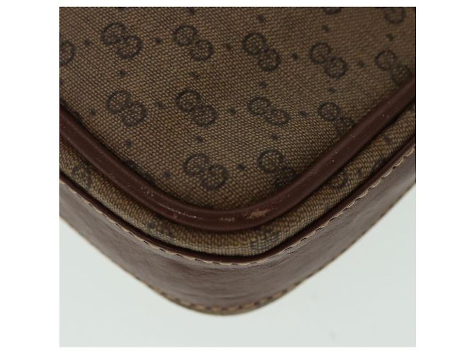 Gucci Borsa a spalla Micro GG Supreme in PVC marrone beige 004 112 0158 Auth th5194 - vista 11