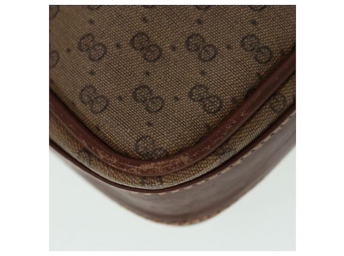 Gucci Borsa a spalla Micro GG Supreme in PVC marrone beige 004 112 0158 Auth th5194 - vista 13