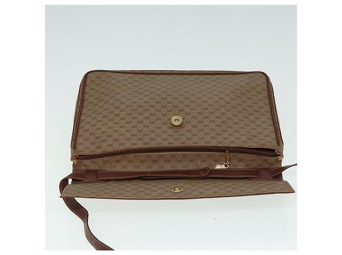 Gucci Borsa a spalla Micro GG Supreme in PVC marrone beige 004 112 0158 Auth th5194 - vista 15