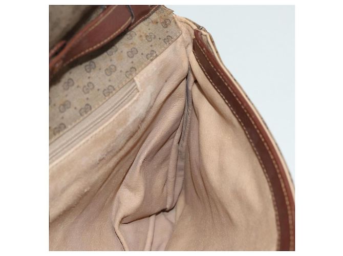 Gucci Borsa a spalla Micro GG Supreme in PVC marrone beige 004 112 0158 Auth th5194 - vista 18