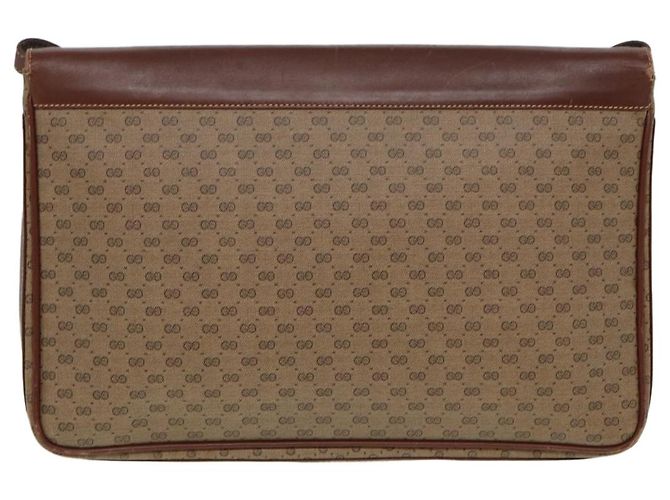 Gucci Borsa a spalla Micro GG Supreme in PVC marrone beige 004 112 0158 Auth th5194 - vista 3