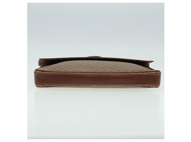 Gucci Borsa a spalla Micro GG Supreme in PVC marrone beige 004 112 0158 Auth th5194 - vista 9