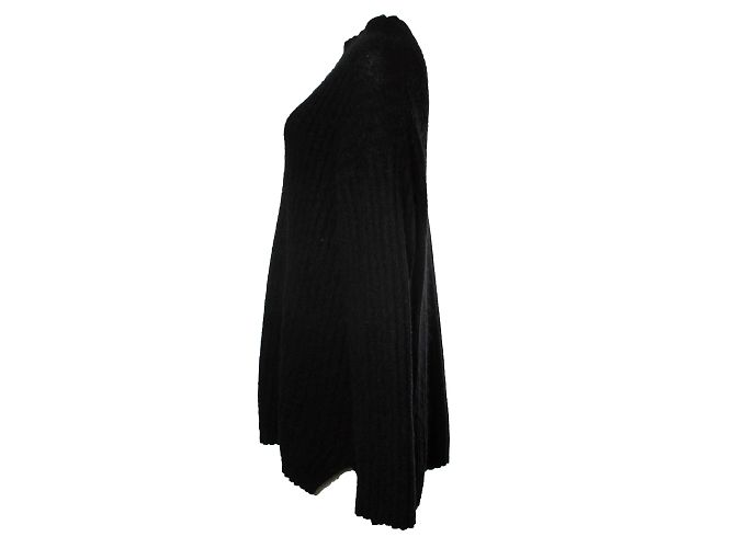 By Malene Birger Von Malene Birger, gerippter Mohair-Wollpullover Schwarz - Ansicht 2