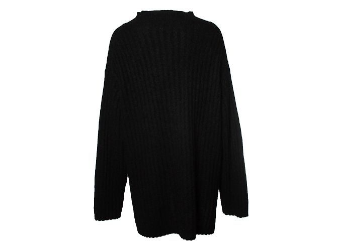 By Malene Birger Von Malene Birger, gerippter Mohair-Wollpullover Schwarz - Ansicht 3