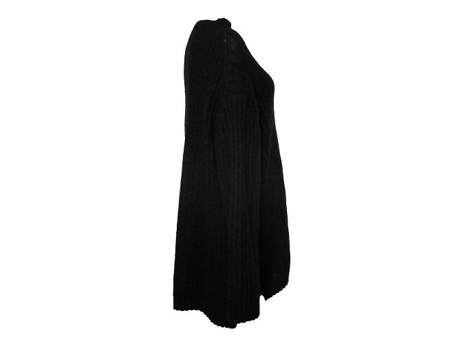 By Malene Birger Von Malene Birger, gerippter Mohair-Wollpullover Schwarz - Ansicht 4