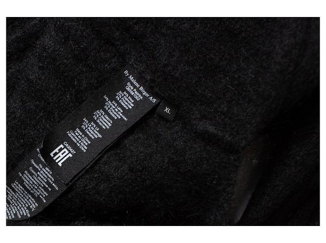 By Malene Birger Von Malene Birger, gerippter Mohair-Wollpullover Schwarz - Ansicht 5