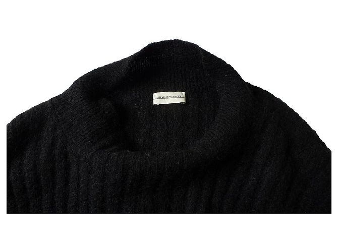 By Malene Birger Von Malene Birger, gerippter Mohair-Wollpullover Schwarz - Ansicht 6