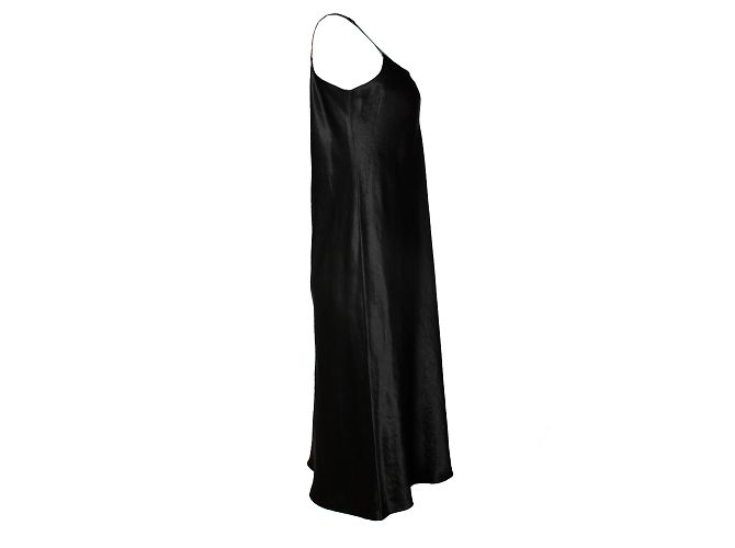 Vince, schwarzes glänzendes Midikleid - Ansicht 4