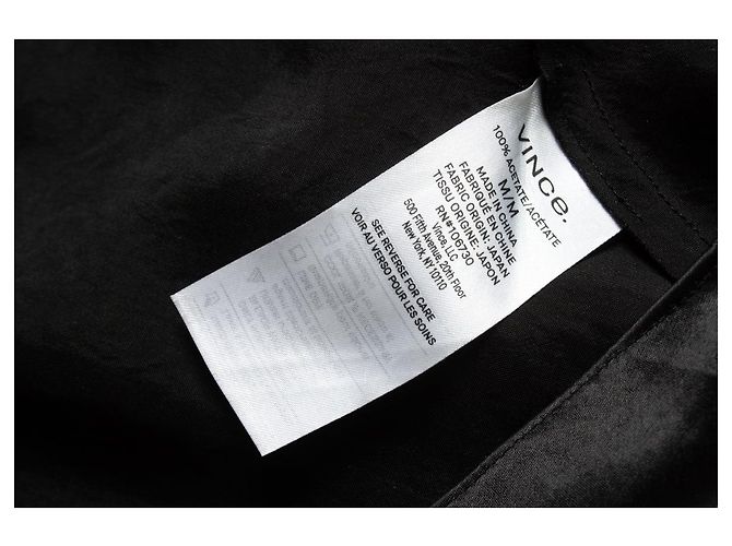 Vince, schwarzes glänzendes Midikleid - Ansicht 6