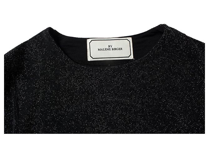 By Malene Birger Glitter Stretchkleid von Malene Birger Schwarz Silber - Ansicht 6