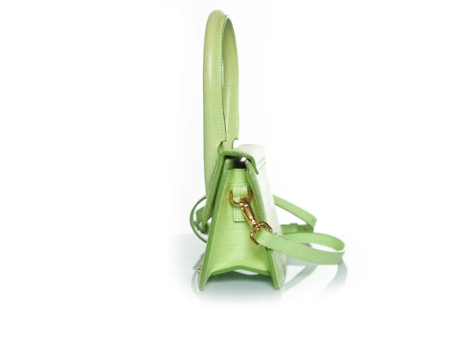 Jacquemus, la borsa chiquito media in pelle Verde - vista 7