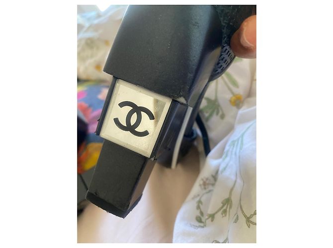 Sandali Chanel in pelle nera Nero - vista 6
