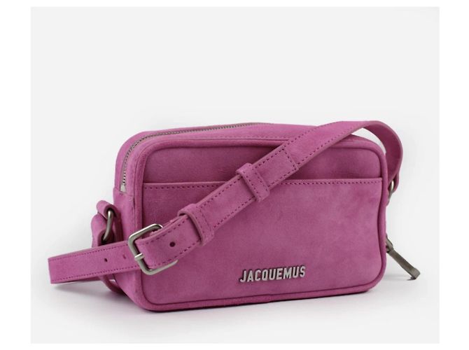 Borsa a mano Jacquemus Baneto in scamosciato rosa - vista 2