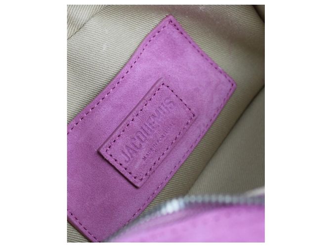 Borsa a mano Jacquemus Baneto in scamosciato rosa - vista 3