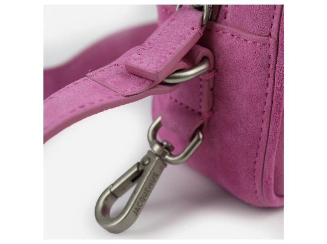 Borsa a mano Jacquemus Baneto in scamosciato rosa - vista 4