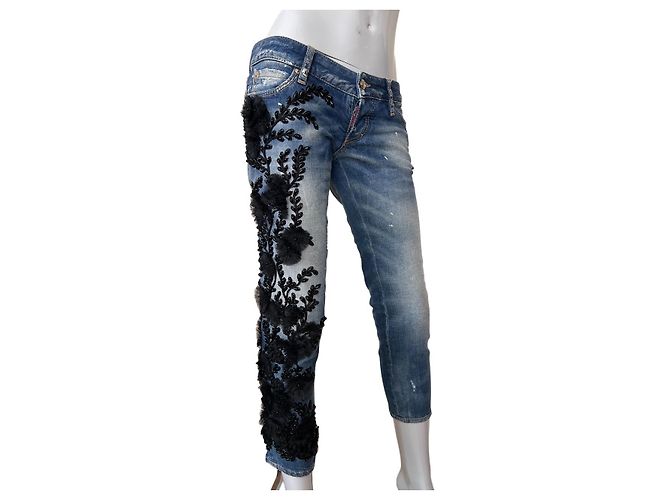 Jeans skinny Dsquared2 de cintura baja azul para mujer - vista 2