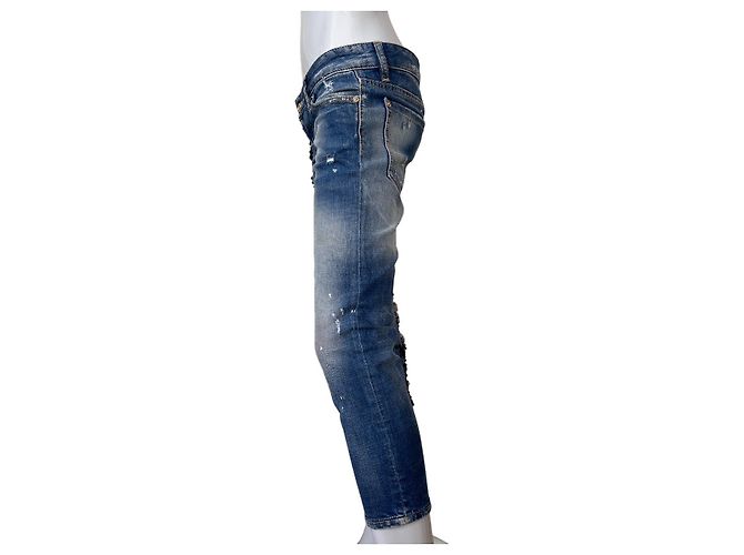 Jeans skinny Dsquared2 de cintura baja azul para mujer - vista 9