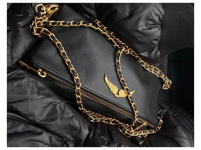 Borsa Zadig & Voltaire Rock Nera Oro Nero - vista 4