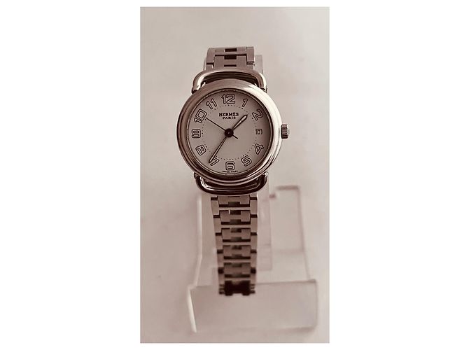 Hermès Pullman Uhr Stahl 24mm Silber - Ansicht 2