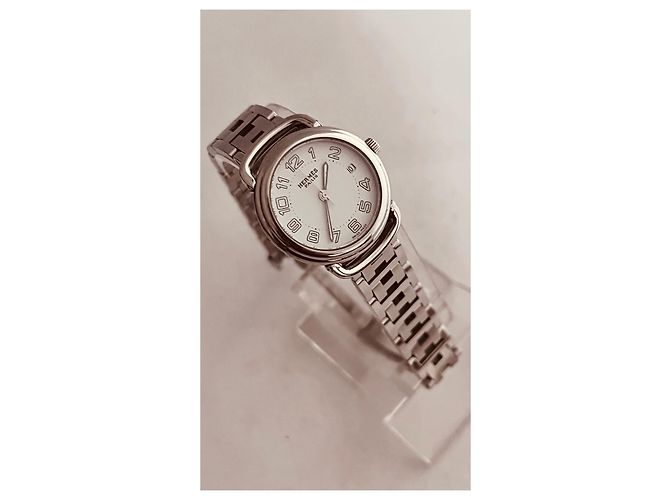 Hermès Pullman Uhr Stahl 24mm Silber - Ansicht 3