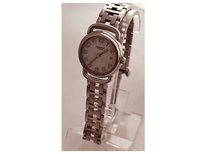 Hermès Pullman Uhr Stahl 24mm Silber - Ansicht 4