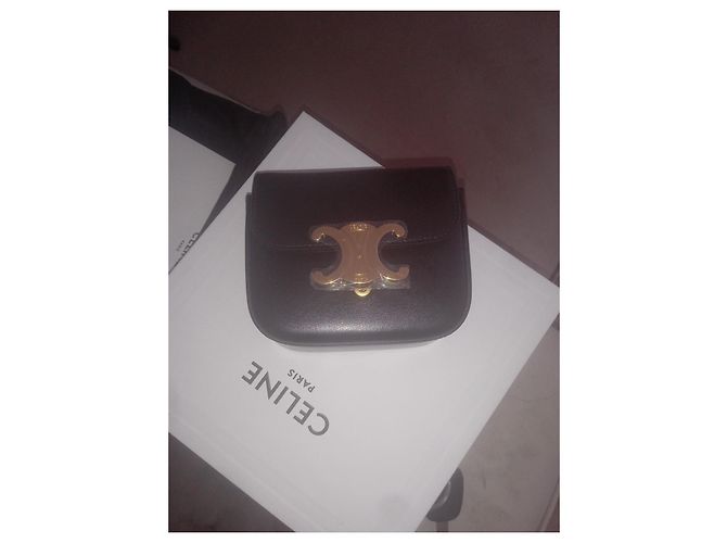 Borsa a mano Céline Mini Claude in pelle nera Nero - vista 2