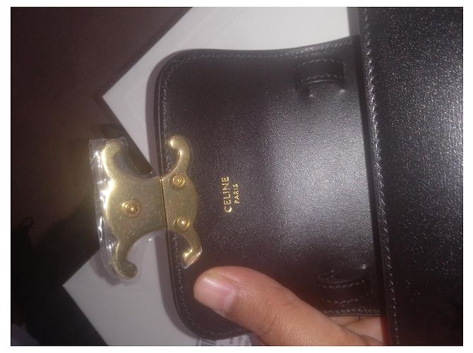 Borsa a mano Céline Mini Claude in pelle nera Nero - vista 6