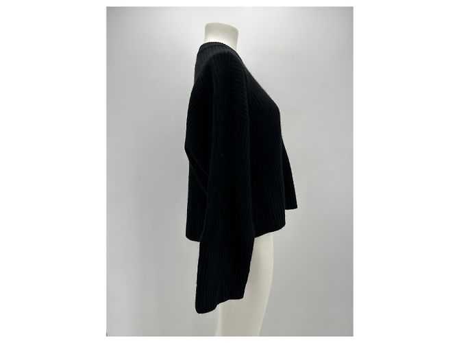 Autre Marque Loulou Studio Strickwaren T.International S Kaschmir Schwarz - Ansicht 3