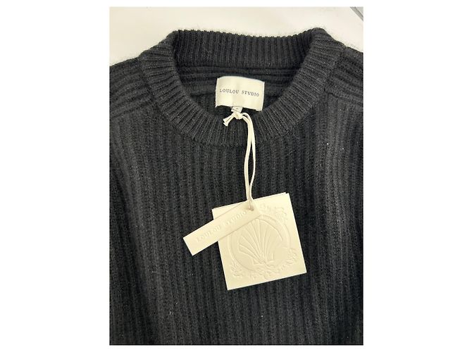 Autre Marque Loulou Studio Strickwaren T.International S Kaschmir Schwarz - Ansicht 5
