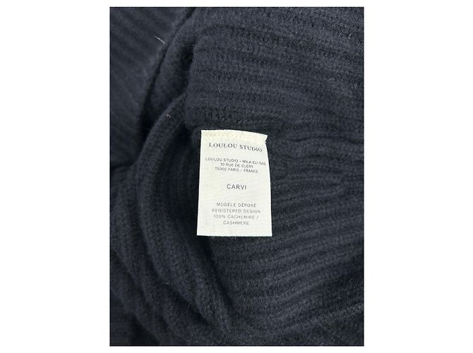Autre Marque Loulou Studio Strickwaren T.International S Kaschmir Schwarz - Ansicht 6