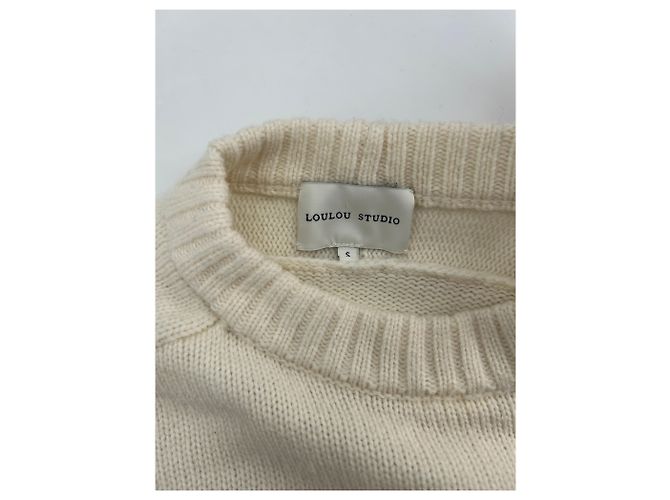 Autre Marque Loulou Studio Strickwaren T.International S Wolle Beige - Ansicht 5