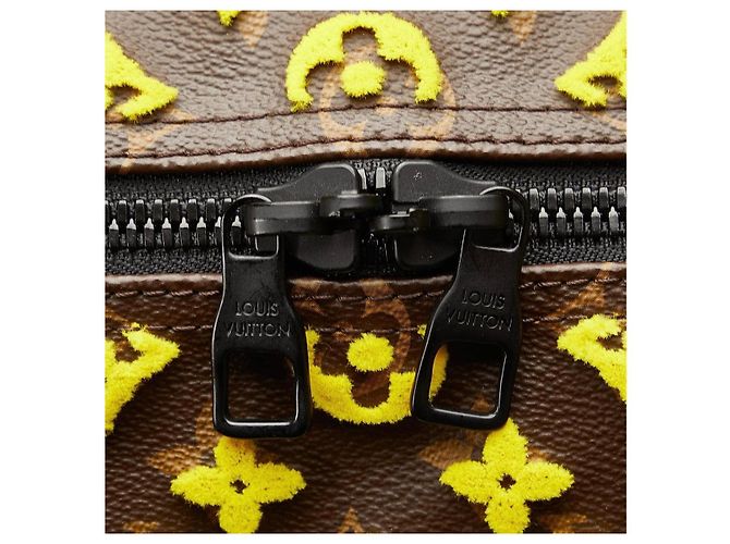 Keepall 50 Louis Vuitton borsa da viaggio triangolo giallo Marrone - vista 6