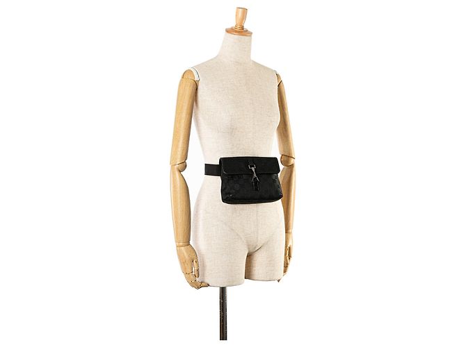 Gucci Schwarze GG Canvas Jackie Gürteltasche - Ansicht 10