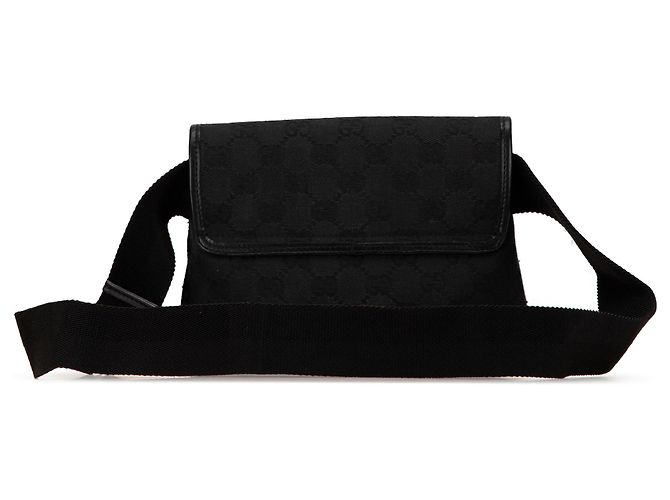 Gucci Schwarze GG Canvas Jackie Gürteltasche - Ansicht 3