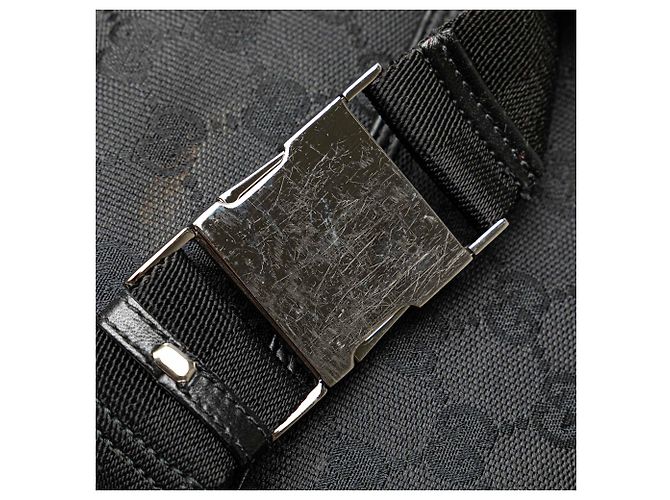 Gucci Schwarze GG Canvas Jackie Gürteltasche - Ansicht 9