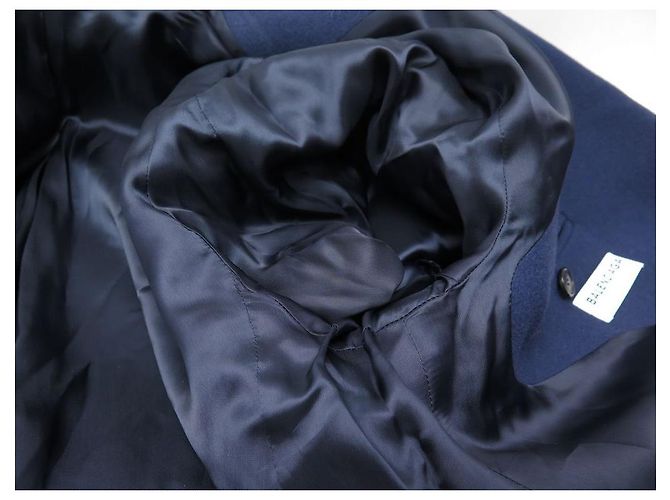 NUEVO ABRIGO BALENCIAGA OVERSIZE M 38 LANA ESTRUCTURADA ABRIGO ENVUELTO PULIDO - vista 11