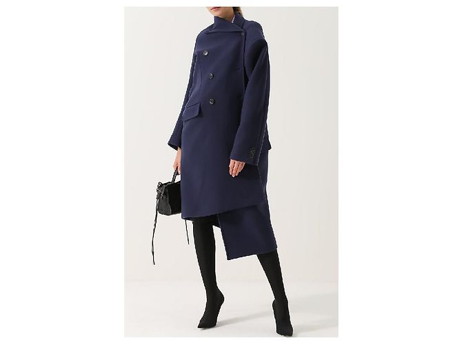 NUEVO ABRIGO BALENCIAGA OVERSIZE M 38 LANA ESTRUCTURADA ABRIGO ENVUELTO PULIDO - vista 16