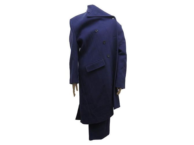 NUEVO ABRIGO BALENCIAGA OVERSIZE M 38 LANA ESTRUCTURADA ABRIGO ENVUELTO PULIDO - vista 2