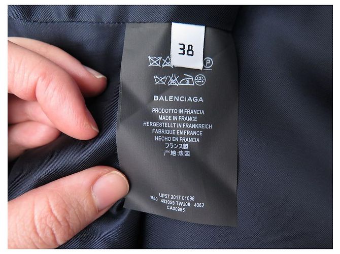 NUEVO ABRIGO BALENCIAGA OVERSIZE M 38 LANA ESTRUCTURADA ABRIGO ENVUELTO PULIDO - vista 6