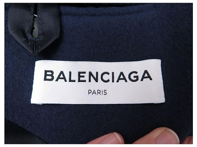 NUEVO ABRIGO BALENCIAGA OVERSIZE M 38 LANA ESTRUCTURADA ABRIGO ENVUELTO PULIDO - vista 9